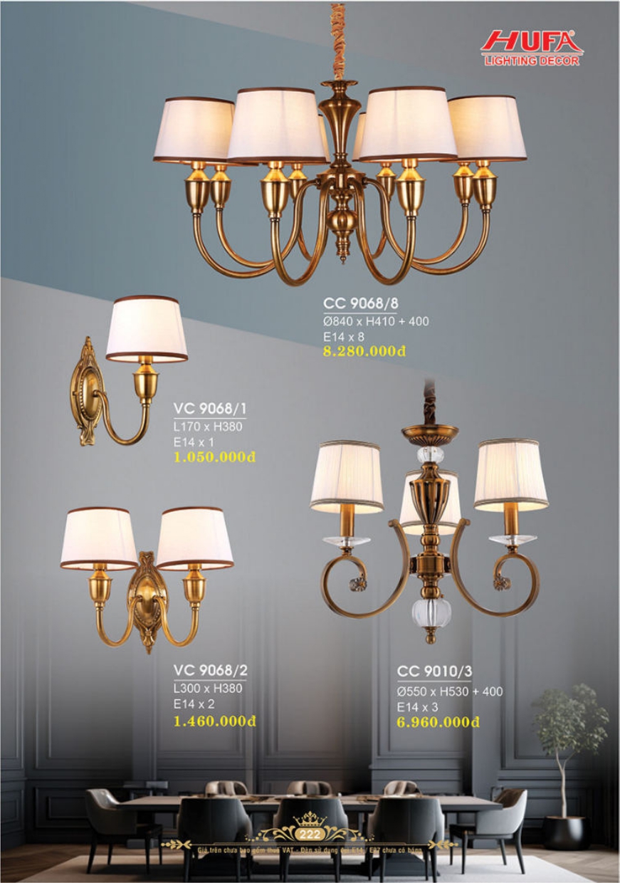 Bảng giá đèn trang trí HUFA